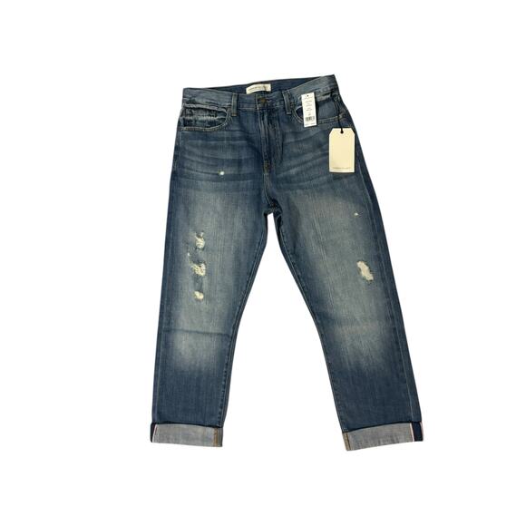 NWT Current/Elliott The Boyfriend Mason Wash
Distressed Jeans 27 Pima Cotton USA - Picture 2 of 8